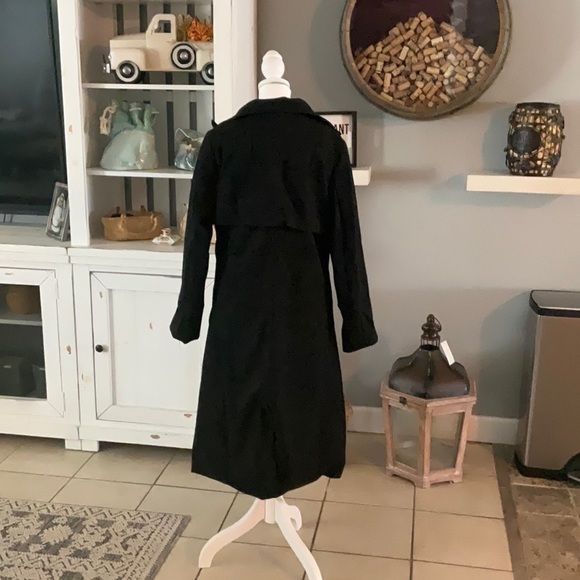 NWT Black Double Button Overcoat - Picture 7 of 10